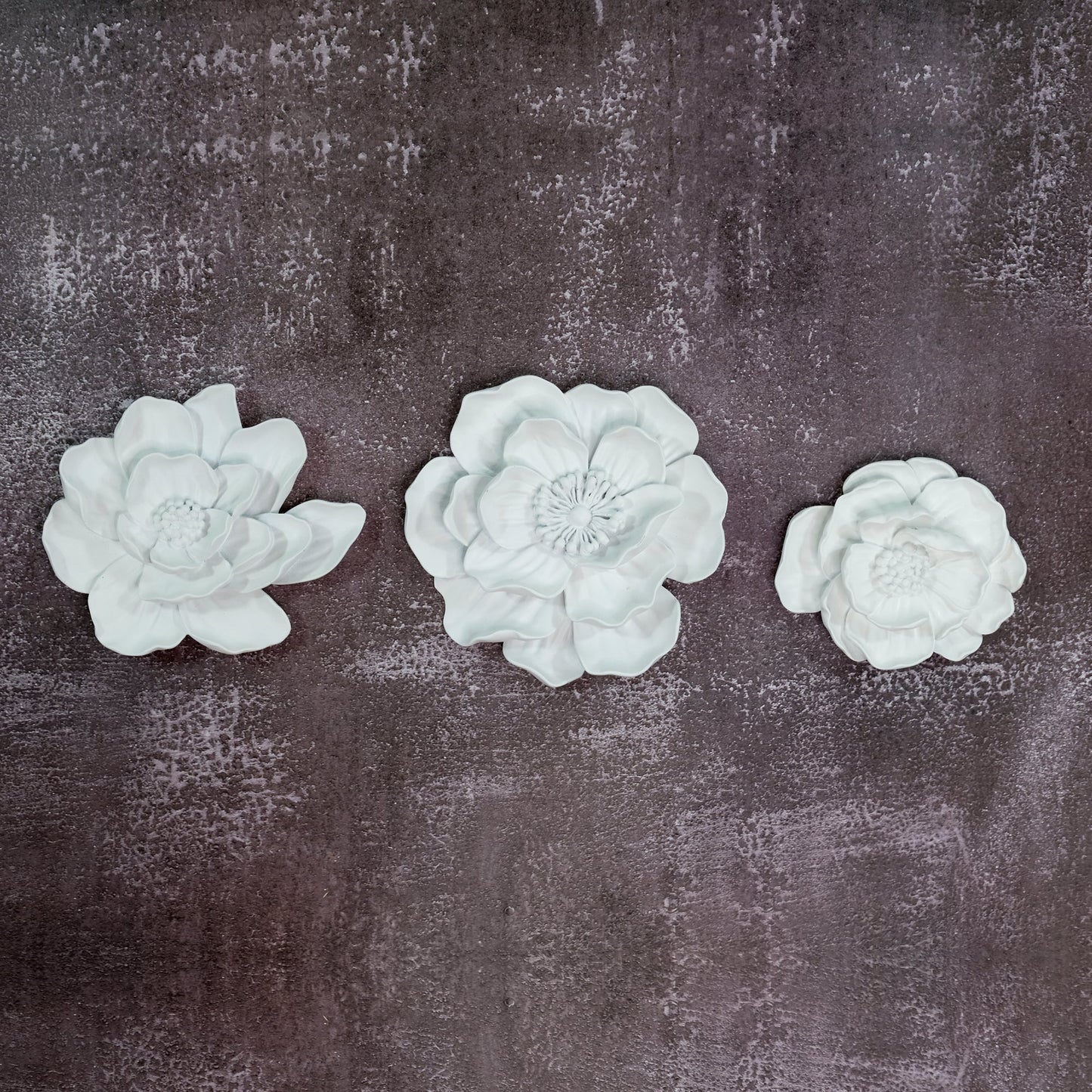 Peony Flowers Wall Decor in White